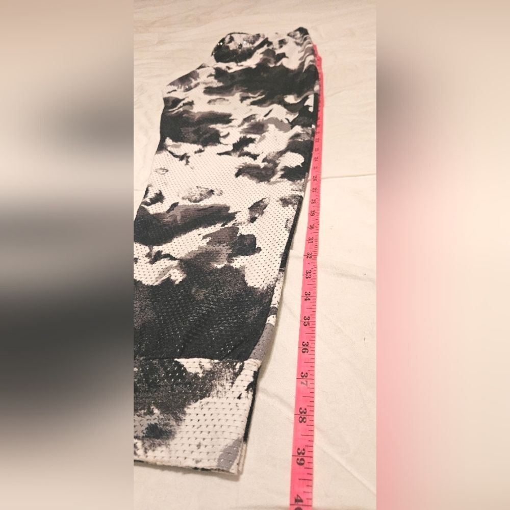 Bebe Sport Joggers Women Size L Black White Patterned Workout Lounger Pants Y2K - Picture 5 of 8